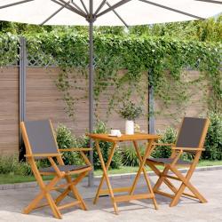 bistro 3 pcs anthracite tissu et bois massif alsavelo