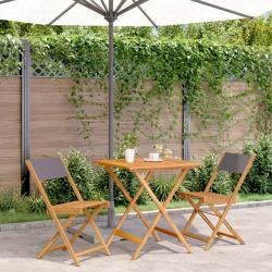 bistro 3 pcs anthracite tissu et bois massif alsavelo