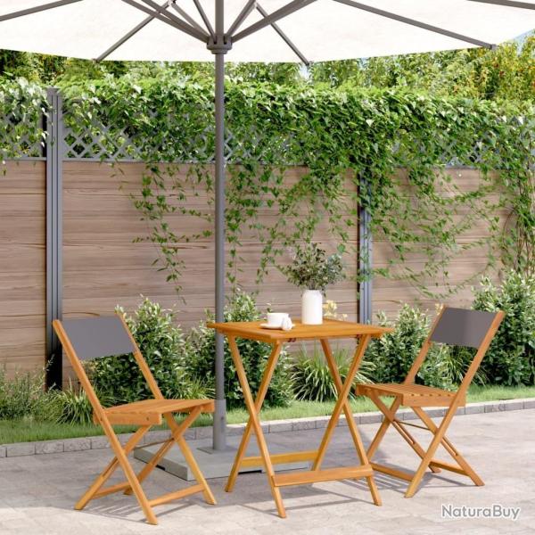 bistro 3 pcs anthracite tissu et bois massif alsavelo