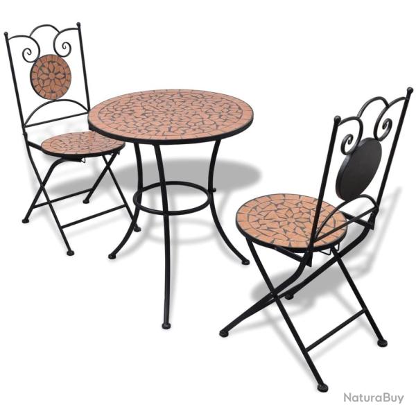 Ensemble de bistro 3 pcs Carreaux c�ramiques Terre cuite