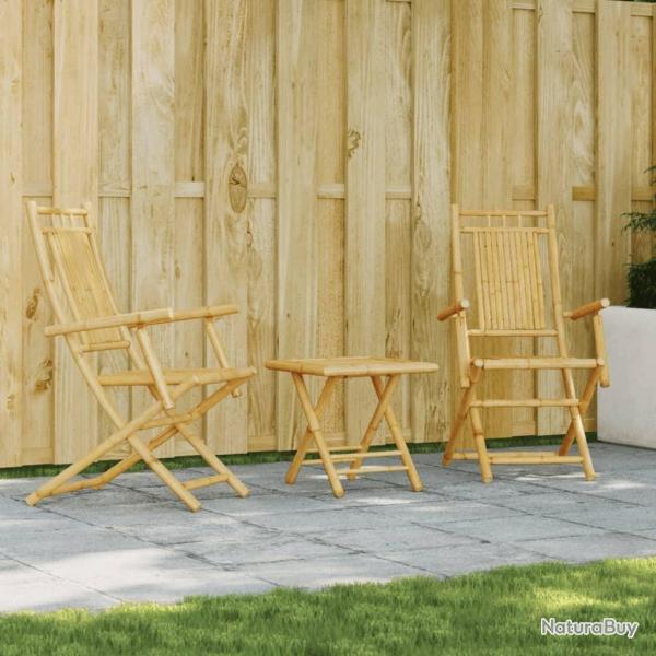 bistro 3 pcs bambou