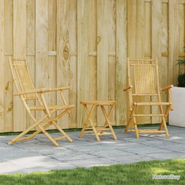 bistro 3 pcs bambou