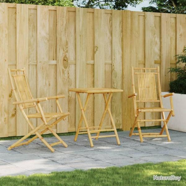 bistro 3 pcs bambou