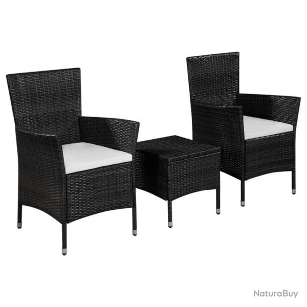 bistro 3 pcs R�sine tress�e Noir
