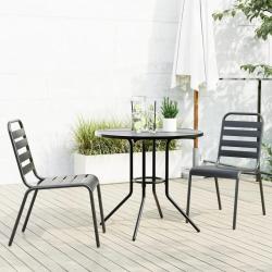 chaises de jardin empilables 3 pcs anthracite alsavelo