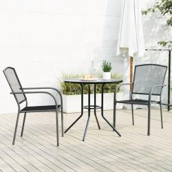 chaises de jardin empilables 3 pcs anthracite alsavelo