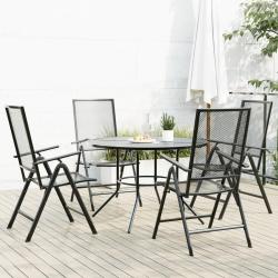 chaises de jardin inclinables 5 pcs anthracite alsavelo