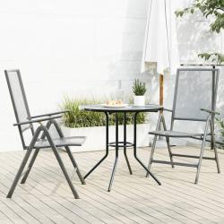 chaises de jardin inclinables 3 pcs anthracite alsavelo