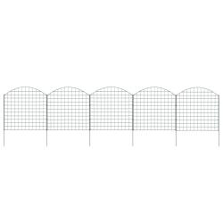 Ensemble de cl&ocirc;ture de jardin arqu&eacute;e 77,5x78,5 cm vert