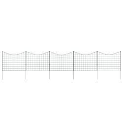 Ensemble de cl&ocirc;ture de jardin vo&ucirc;t&eacute;e plus basse 77,5x64 cm vert