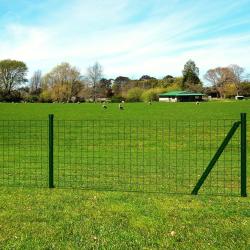 Ensemble de cl&ocirc;ture Euro Acier 25 x 1,5 m Vert