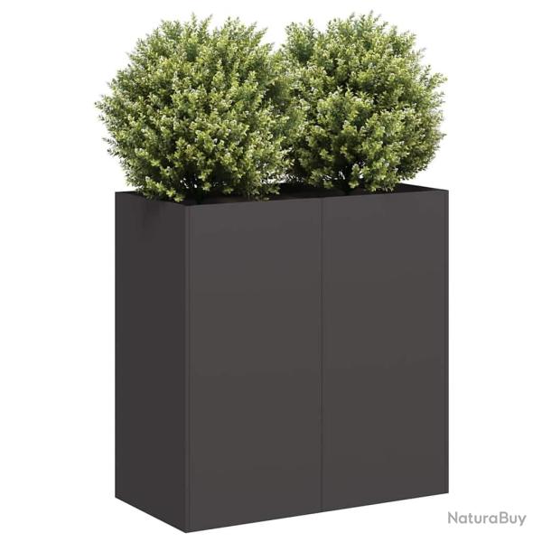 Jardini�re noir 80x40x80 cm acier lamin� � froid