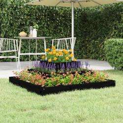 Jardini&egrave;re Noir 80x80x27 cm Bois massif de pin