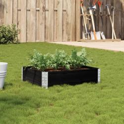 Jardini&egrave;re noir 80x60 cm bois massif de pin