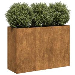 Jardini&egrave;re rouill&eacute; 120x40x80 cm acier inoxydable