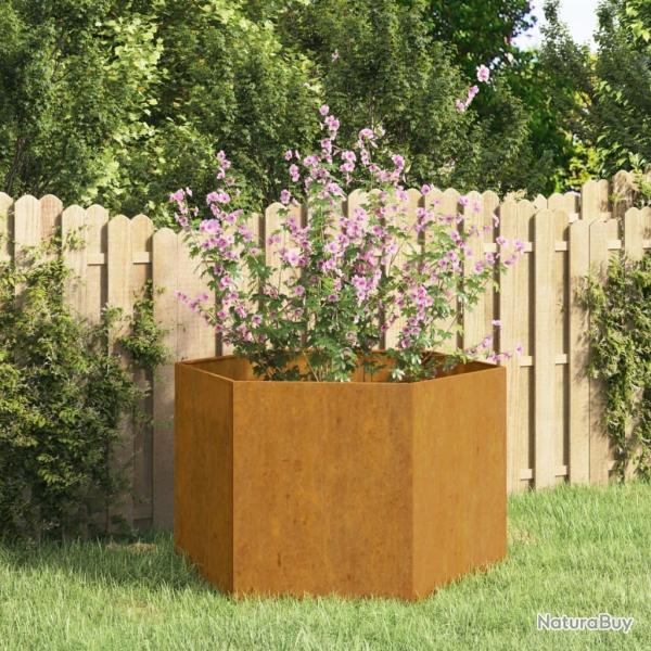 Jardinire Rouill 60x60x45 cm Acier corten alsavelo