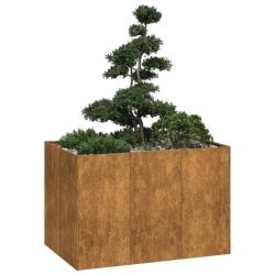 Jardini&egrave;re rouill&eacute; 120x80x80 cm acier inoxydable