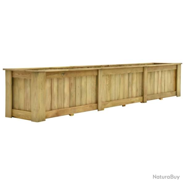 Jardini�re sur�lev�e 291x50x50 cm Bois de pin impr�gn�