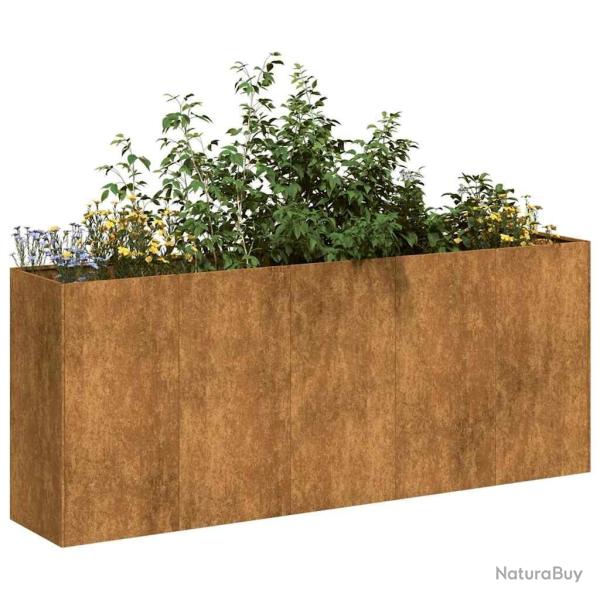 Jardini�re rouill� 200x40x80 cm acier inoxydable