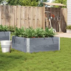 Jardini&egrave;re gris 100x100 cm bois de pin massif alsavelo