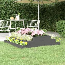 Jardini&egrave;re Gris 110x110x27 cm Bois massif de pin