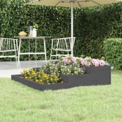Jardini&egrave;re Gris 107x107x27 cm Bois massif de pin