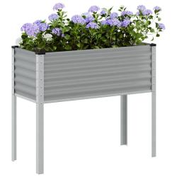 Jardini&egrave;re gris 100x41x90 cm acier