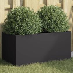 Jardini&egrave;re noir 62x30x29 cm acier
