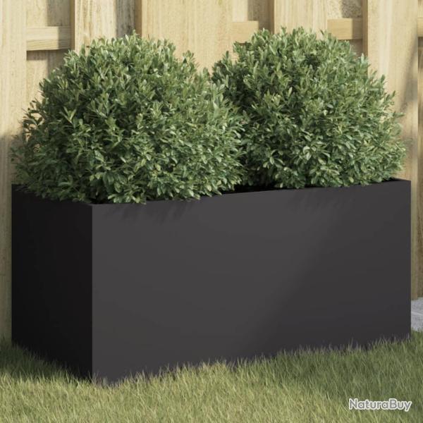 Jardini�re noir 62x30x29 cm acier