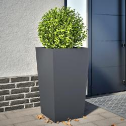 Jardini&egrave;re anthracite 45x45x75 cm acier alsavelo