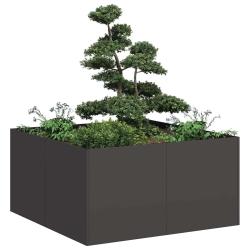 Jardini&egrave;re noir 80x80x40 cm acier lamin&eacute; &agrave; froid