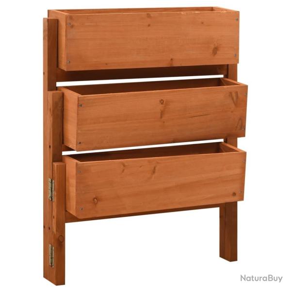 Jardini�re pliable de jardin Orange 60x14x75 cm Bois de sapin