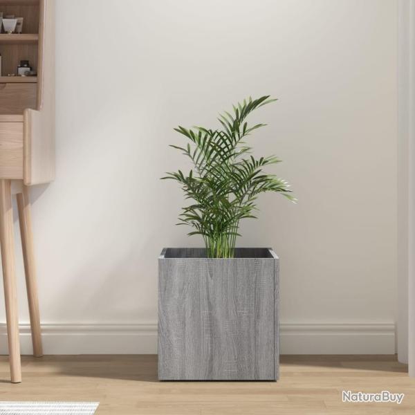 Jardini�re Sonoma gris 40x40x40 cm Bois d'ing�nierie alsavelo