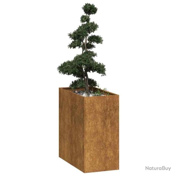 Jardinire rouill 40x80x80 cm acier inoxydable alsavelo