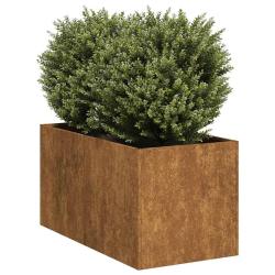 Jardini&egrave;re rouill&eacute; 40x80x40 cm acier inoxydable