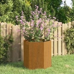 Jardini&egrave;re Rouill&eacute; 40x40x45 cm Acier corten alsavelo