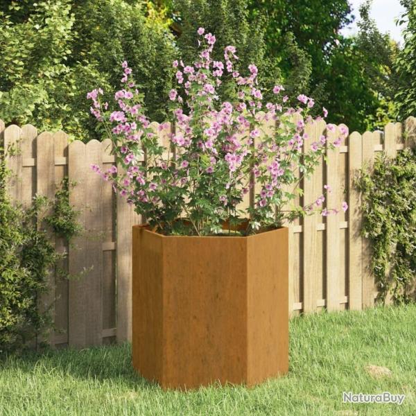 Jardini�re Rouill� 40x40x45 cm Acier corten alsavelo