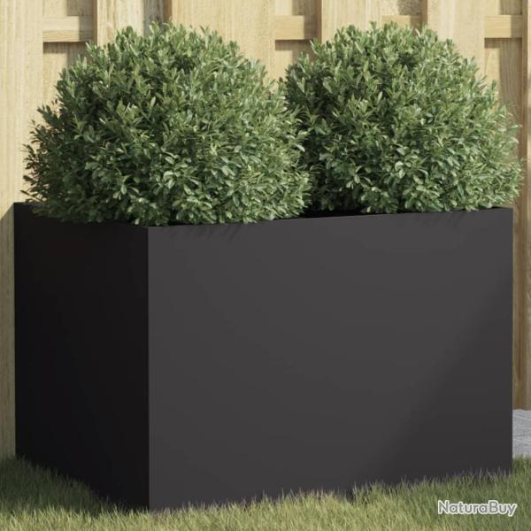 Jardinire noir 62x47x46 cm acier alsavelo