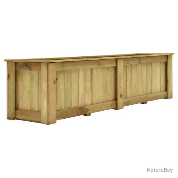 Jardini�re sur�lev�e 196x50x50 cm Bois de pin impr�gn�