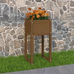 Jardini&egrave;re Marron miel 40x40x81 cm Bois massif de pin alsavelo