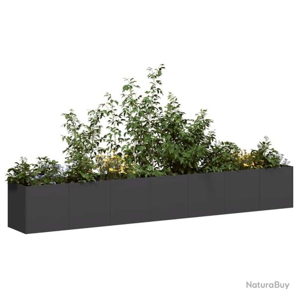 Jardini�re noir 280x40x40 cm acier lamin� � froid