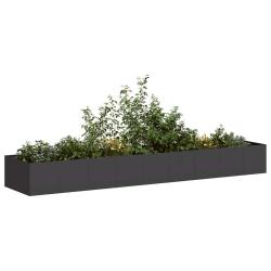 Jardini&egrave;re noir 360x80x40 cm acier