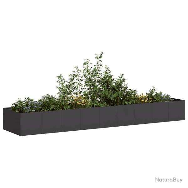Jardini�re noir 360x80x40 cm acier