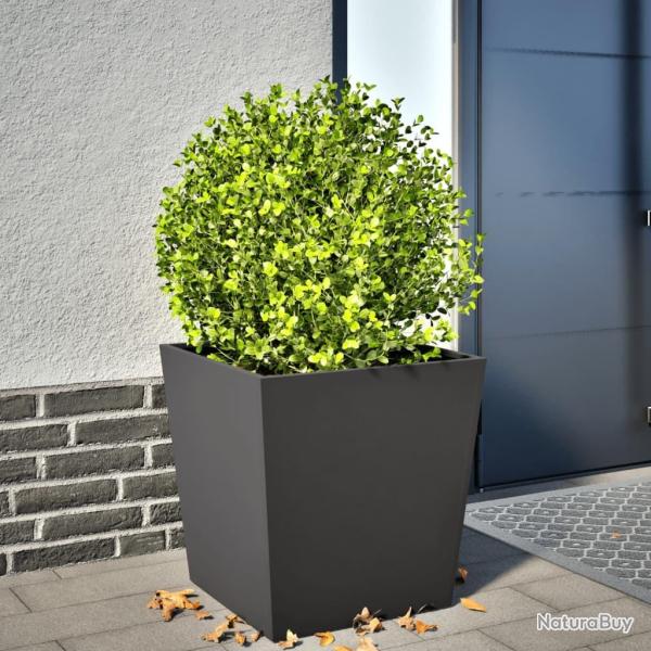 Jardinire noir 50x50x50 cm acier alsavelo