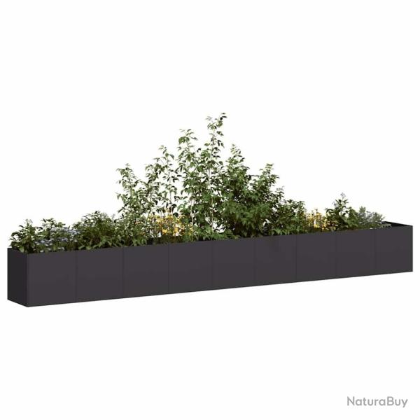 Jardini�re noir 360x40x40 cm acier lamin� � froid