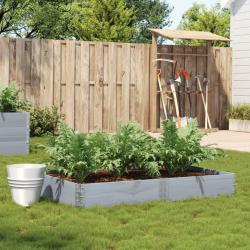 Jardini&egrave;re gris 150x100 cm bois de pin massif alsavelo