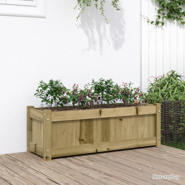 Jardinire d'extrieur 90x31x31 cm bois de pin imprgn alsavelo