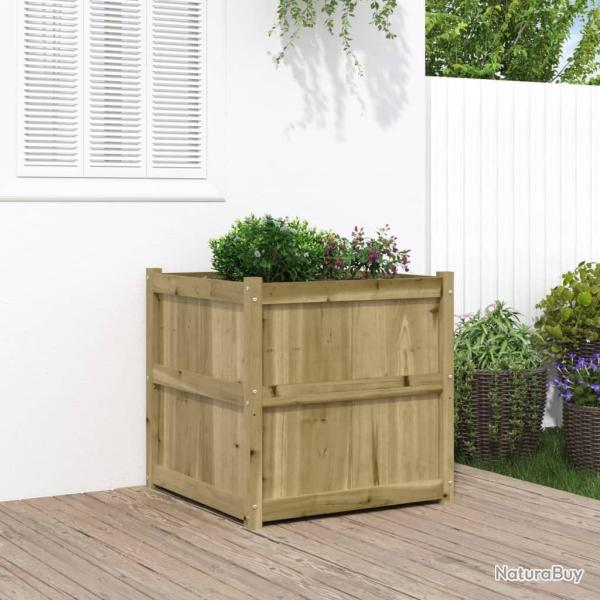 Jardini�re d'ext�rieur 70x70x70 cm bois de pin impr�gn�