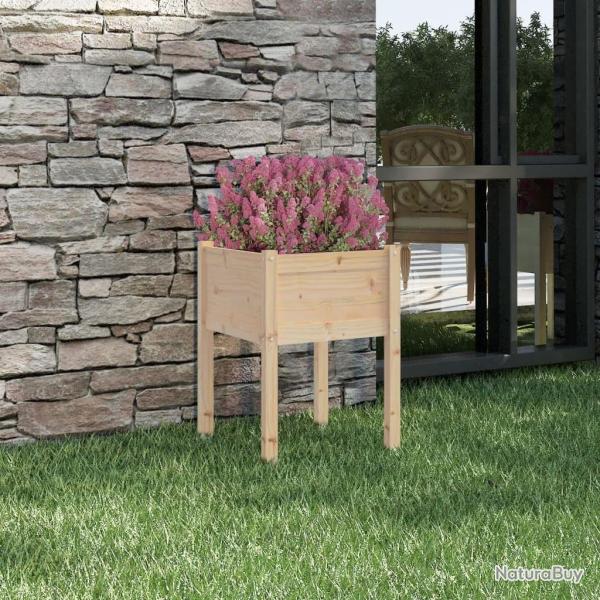 Jardinire d'extrieur 50x50x70 cm bois de pin massif alsavelo