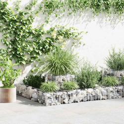 Jardini&egrave;re en gabion Acier galvanis&eacute; 120x120x20 cm
